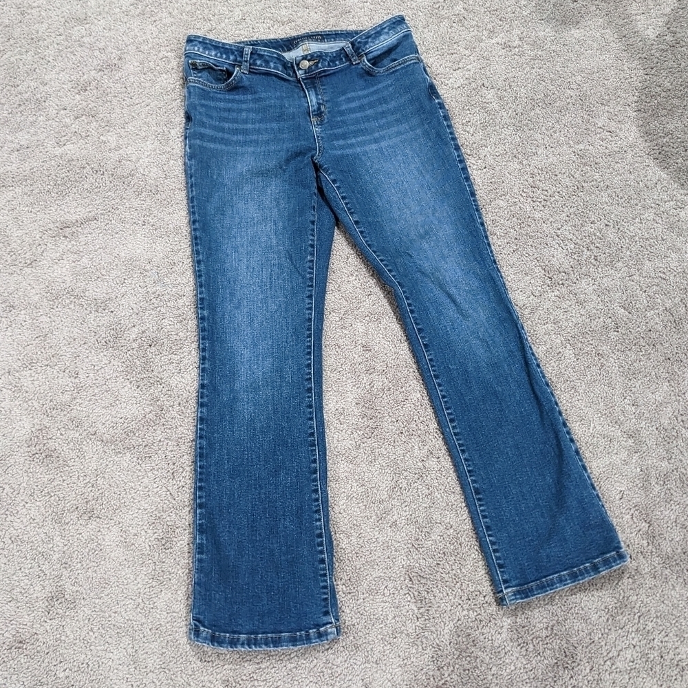 Garnet Hill Women's Straight Leg Jeans - Blue